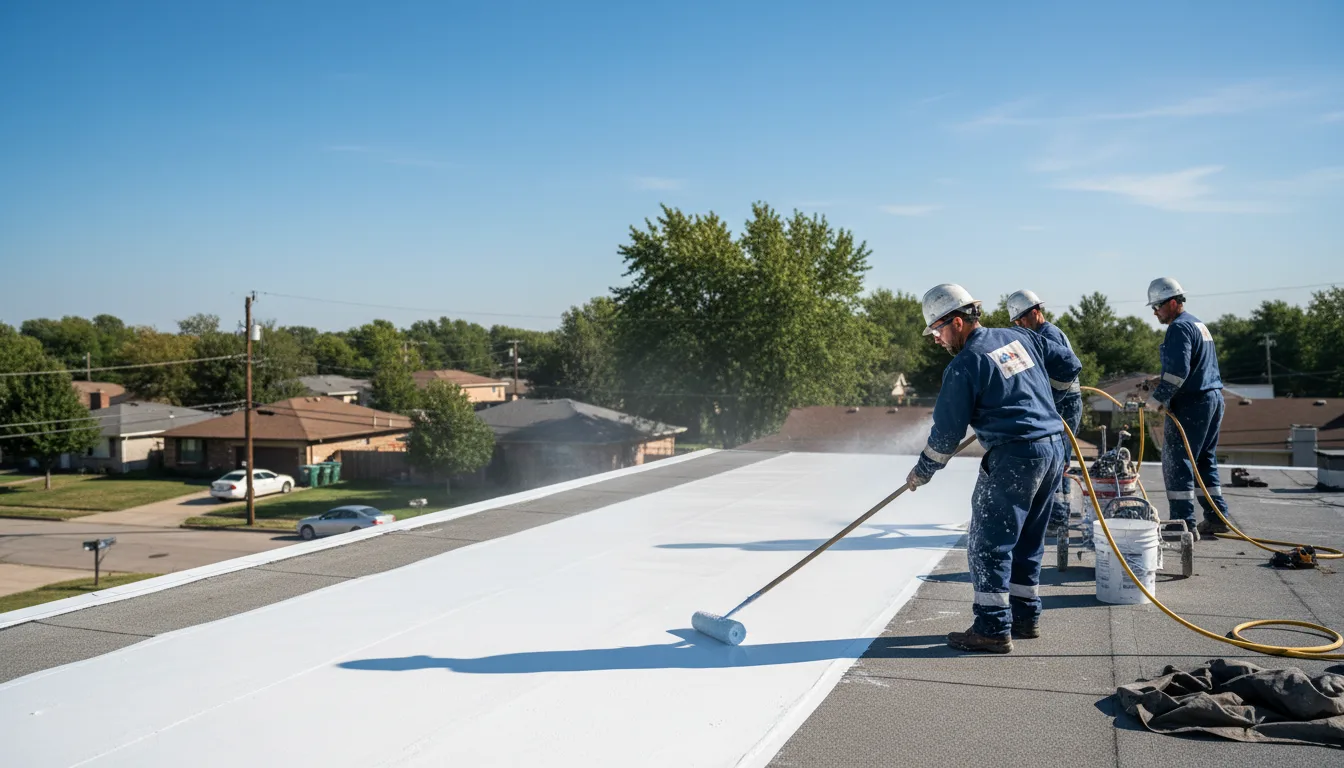Commercial roof coating in Medina, NY near me